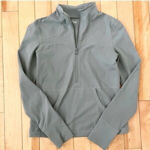 Zyia Activewear Performance Grey Half-Zip Sweater